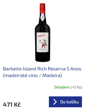 Barbeito Island Rich Reserva 5 Anos